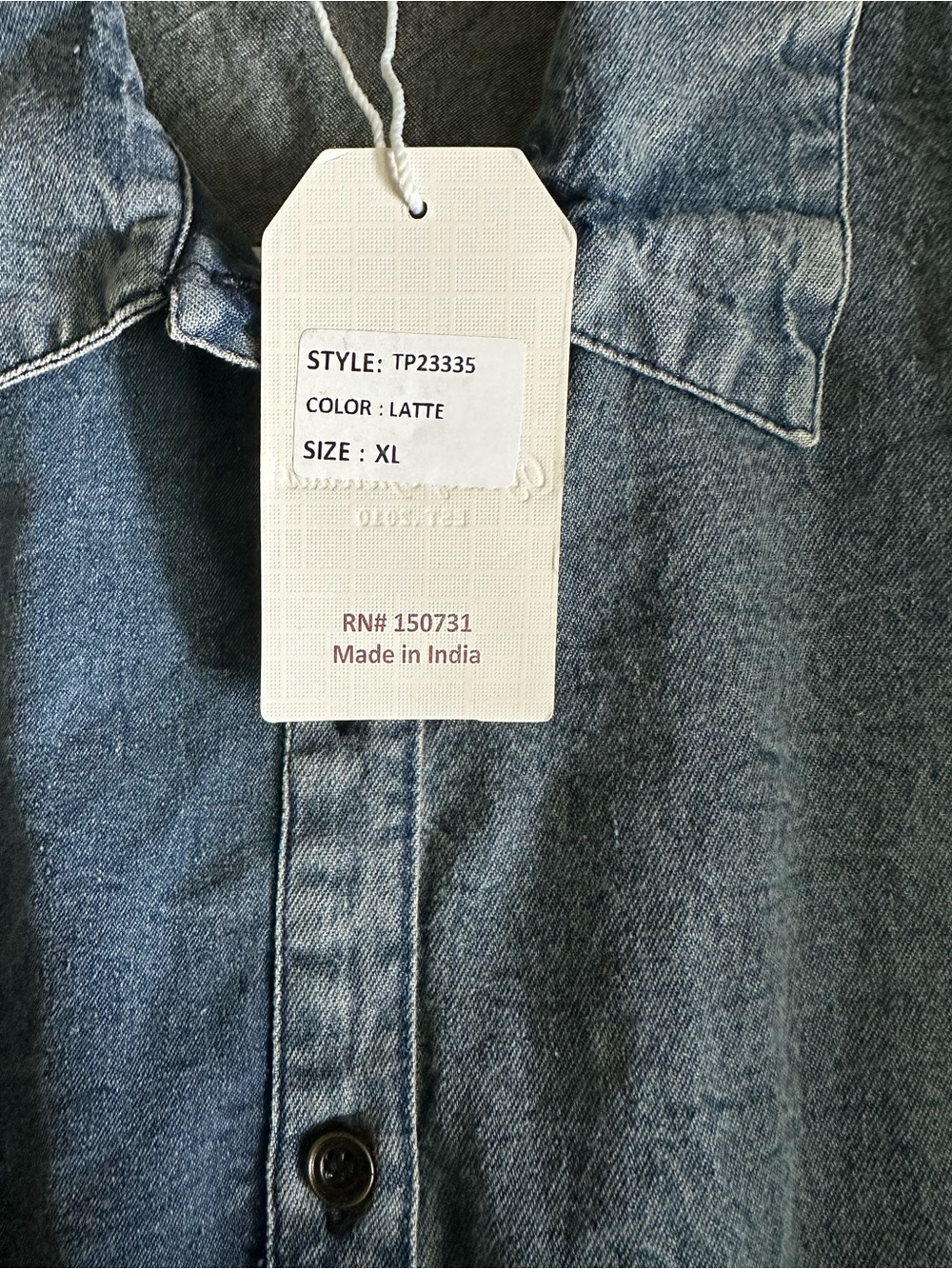 226 NWT Young Threads Front Open Asymmetrical High Low Top - Latte - Picture 6 of 7